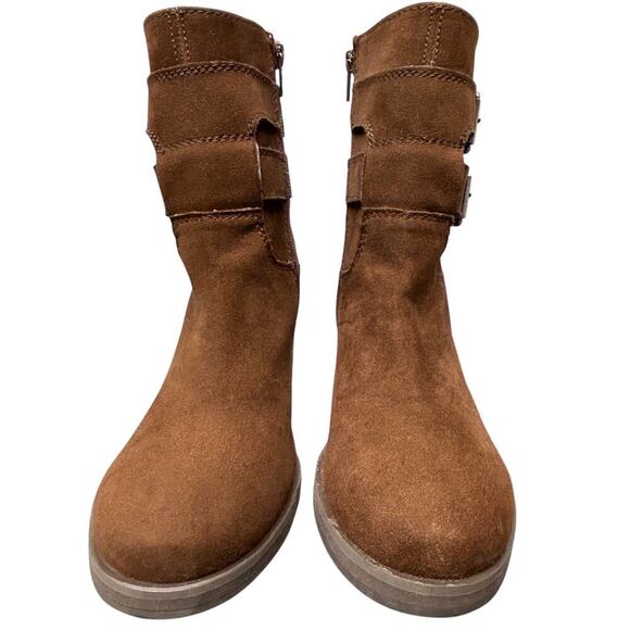 Hush Puppies Saige‎ Olivya Women's Biker Boots Brown Size 7 - Picture 7 of 10